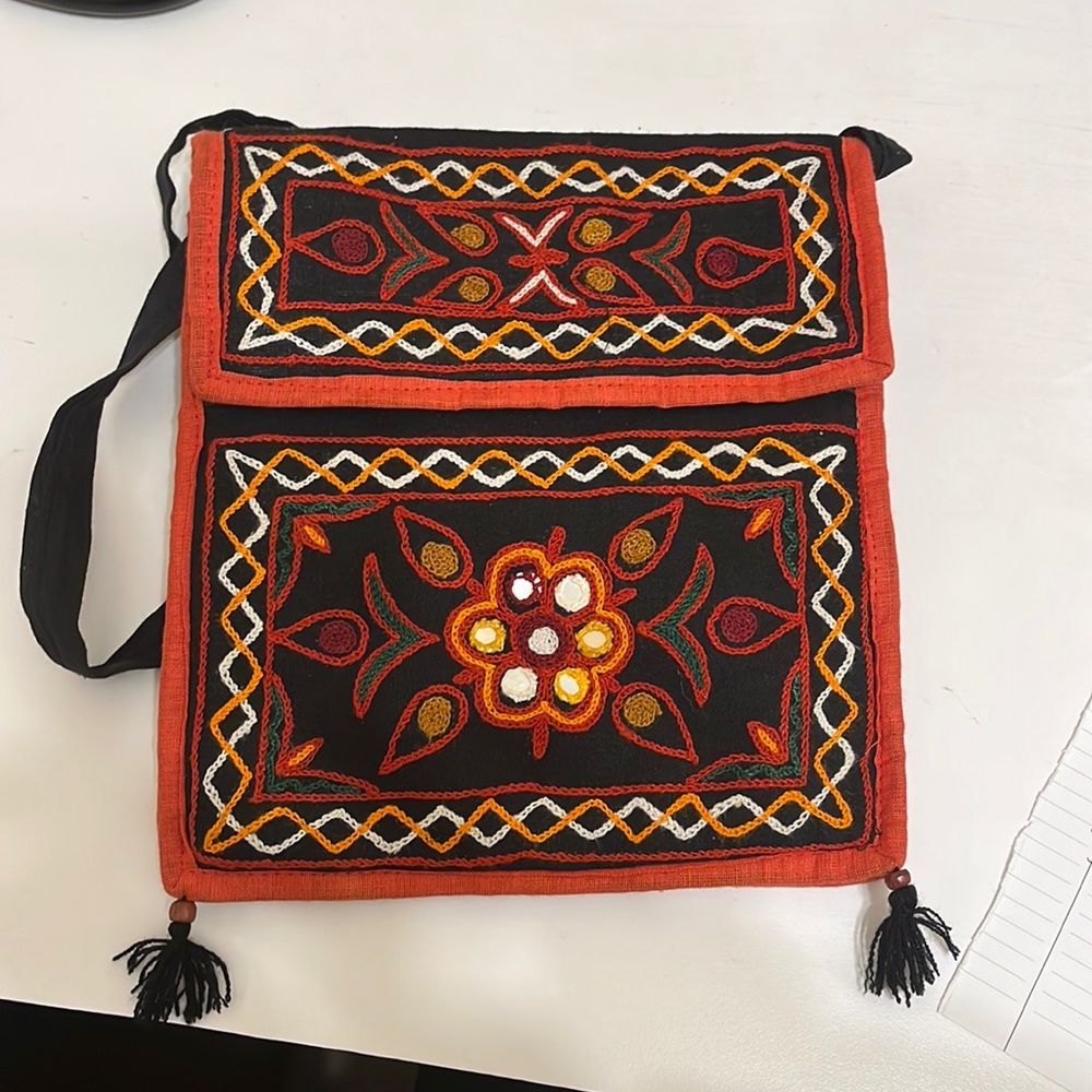 New Indian embroidered cross body bag